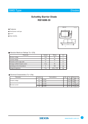 RB160M-30 Datasheet PDF KEXIN Industrial