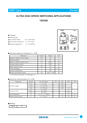 1SS300 Datasheet PDF KEXIN Industrial