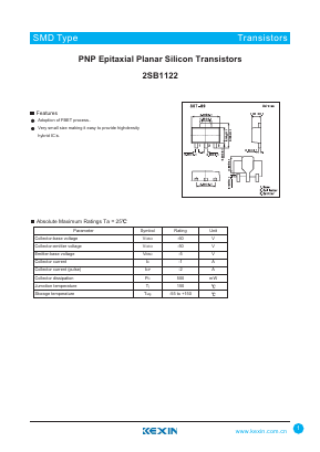 2SB1122 Datasheet PDF KEXIN Industrial