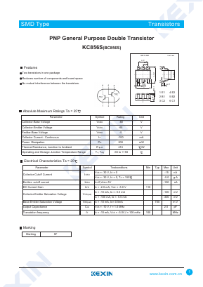 BC856S Datasheet PDF KEXIN Industrial