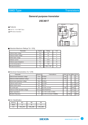 2SC4617 Datasheet PDF KEXIN Industrial