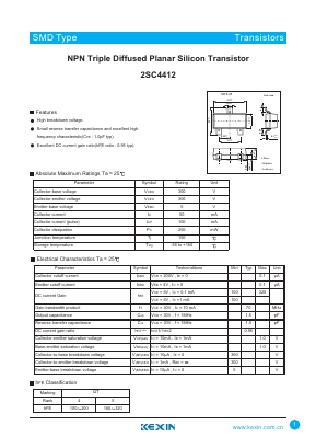 2SC4412 Datasheet PDF KEXIN Industrial