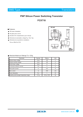 FCX718 Datasheet PDF KEXIN Industrial