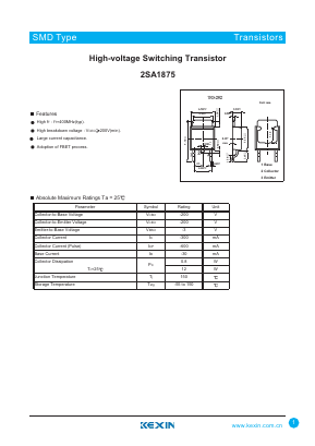 A1875 Datasheet PDF KEXIN Industrial
