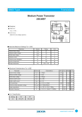 2SC4097 Datasheet PDF KEXIN Industrial