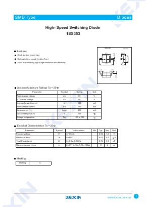 1SS353 Datasheet PDF KEXIN Industrial