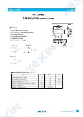 BAP64-06 Datasheet PDF KEXIN Industrial