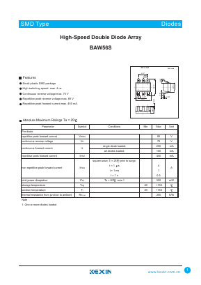 BAW56S Datasheet PDF KEXIN Industrial