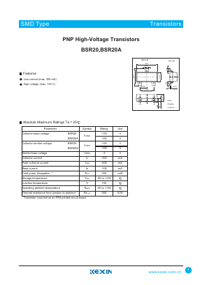 BSR20 Datasheet PDF KEXIN Industrial