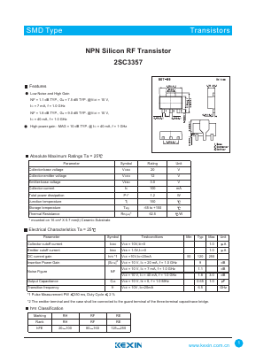 2SC3357 Datasheet PDF KEXIN Industrial