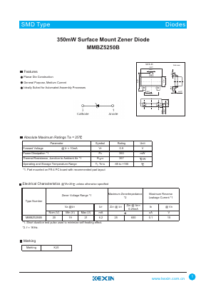 MMBZ5250B Datasheet PDF KEXIN Industrial