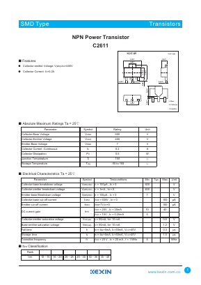 C2611 Datasheet PDF KEXIN Industrial