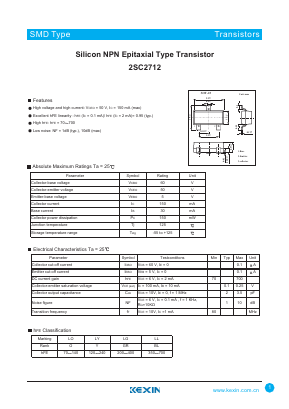 2SC2712 Datasheet PDF KEXIN Industrial