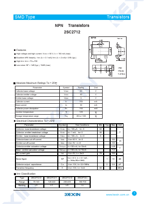 C2712 Datasheet PDF KEXIN Industrial