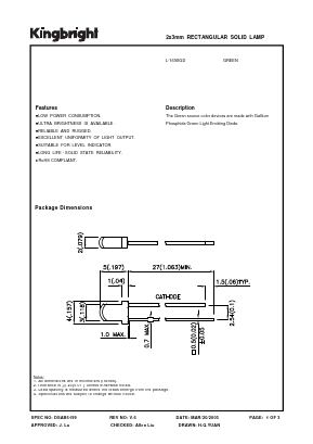 L-169XGD Datasheet PDF Kingbright