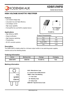 SDB5150PH Datasheet PDF Kersemi Electronic Co., Ltd.
