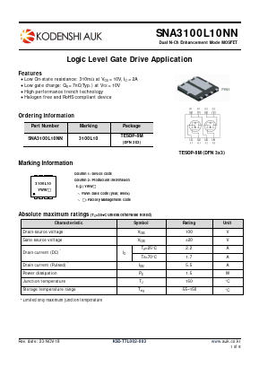 SNA3100L10NN Datasheet PDF Kodenshi Auk Co., LTD
