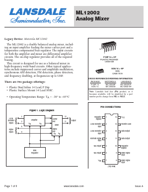 MC12002P Datasheet PDF LANSDALE Semiconductor Inc.