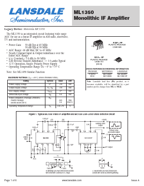 ML1350-5P Datasheet PDF LANSDALE Semiconductor Inc.