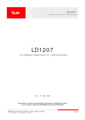 LD1207 Datasheet PDF LDT Co., Ltd