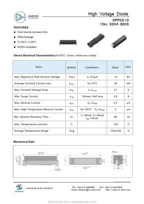 SPF03-10 Datasheet PDF Anshan Leadsun Electronics Co., Ltd