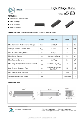 SPF01-12 Datasheet PDF Anshan Leadsun Electronics Co., Ltd