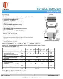 SS10U50 Datasheet PDF Shanghai Leiditech Electronic Technology Co., Ltd