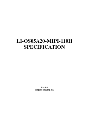 LI-OS05A20-MIPI-110H Datasheet PDF Leopard Imaging Inc.