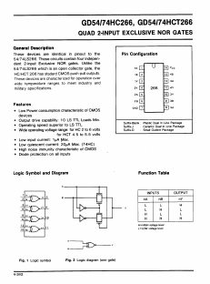GD54HC266J Datasheet PDF LG