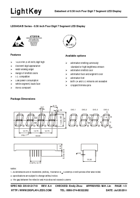 LD5643BG Datasheet PDF LightKey Optoelectronics Ltd.