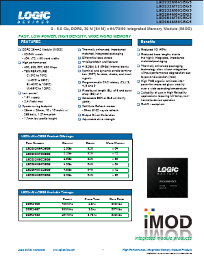 L9D232M80SBG5 Datasheet PDF LOGIC Devices Incorporated