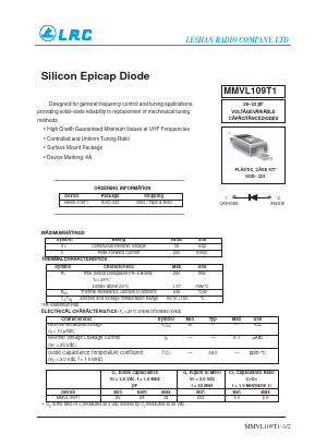 MMVL109T1 Datasheet PDF Leshan Radio Company,Ltd