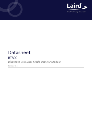 BT800 Datasheet PDF Laird Tech Smart Technology