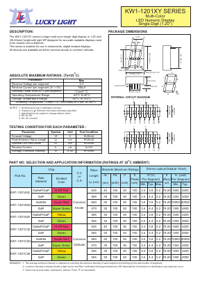 KW1-1201ASG Datasheet PDF Lucky Light Electronic