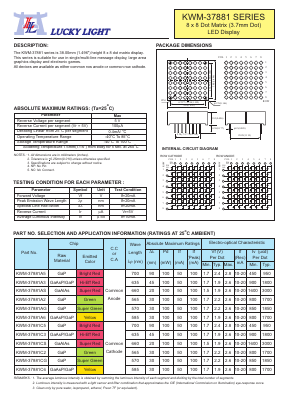 KWM-37881 Datasheet PDF Lucky Light Electronic