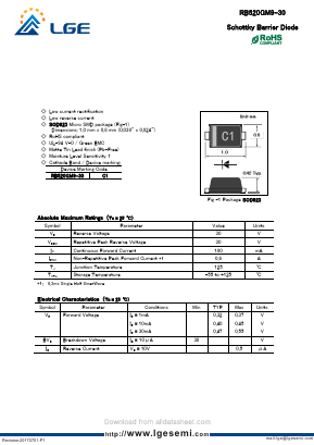 RB520GM9-30 Datasheet PDF Shenzhen Luguang Electronic Technology Co., Ltd