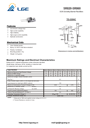 SR830 Datasheet PDF Shenzhen Luguang Electronic Technology Co., Ltd