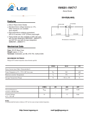 1N4695 Datasheet PDF Shenzhen Luguang Electronic Technology Co., Ltd