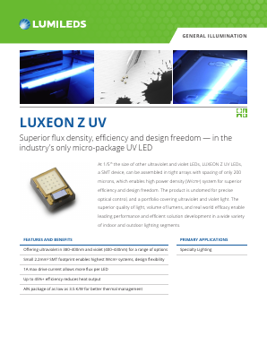 LHUV-0390-0350 Datasheet PDF Lumileds Lighting Company