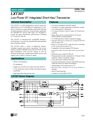 LXT307 Datasheet PDF Level One