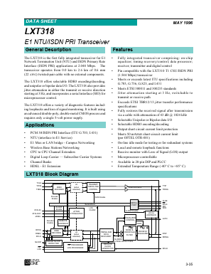 LXT318 Datasheet PDF Level One