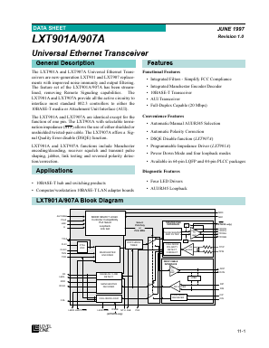 LXT901APC Datasheet PDF Level One