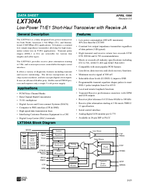LXT304A Datasheet PDF Level One