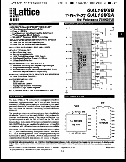 GAL16V8A Datasheet PDF Lattice Semiconductor