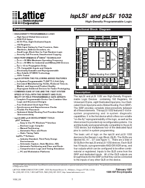 1032-80LT Datasheet PDF Lattice Semiconductor