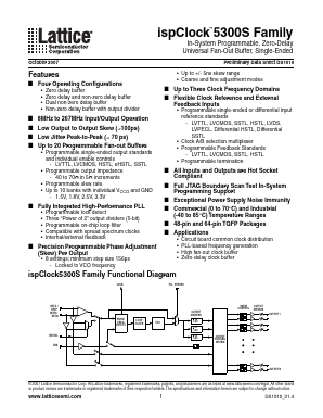 ISPPAC-CLK5308S-01TN64C Datasheet PDF Lattice Semiconductor