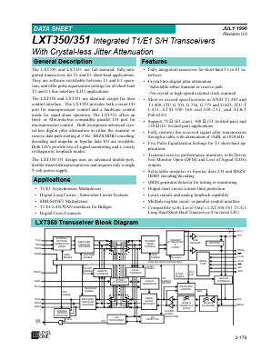 LXT350 Datasheet PDF LevelOne