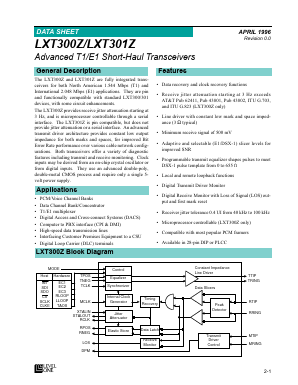 LXT300Z Datasheet PDF LevelOne