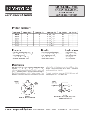 SST213 Datasheet PDF Linear Integrated System