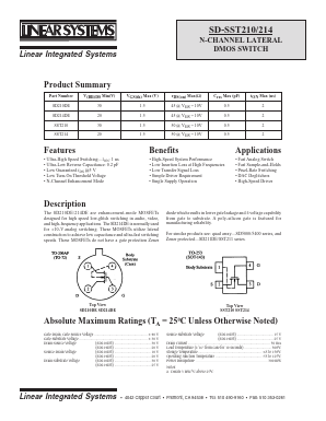 SST214 Datasheet PDF Linear Integrated System